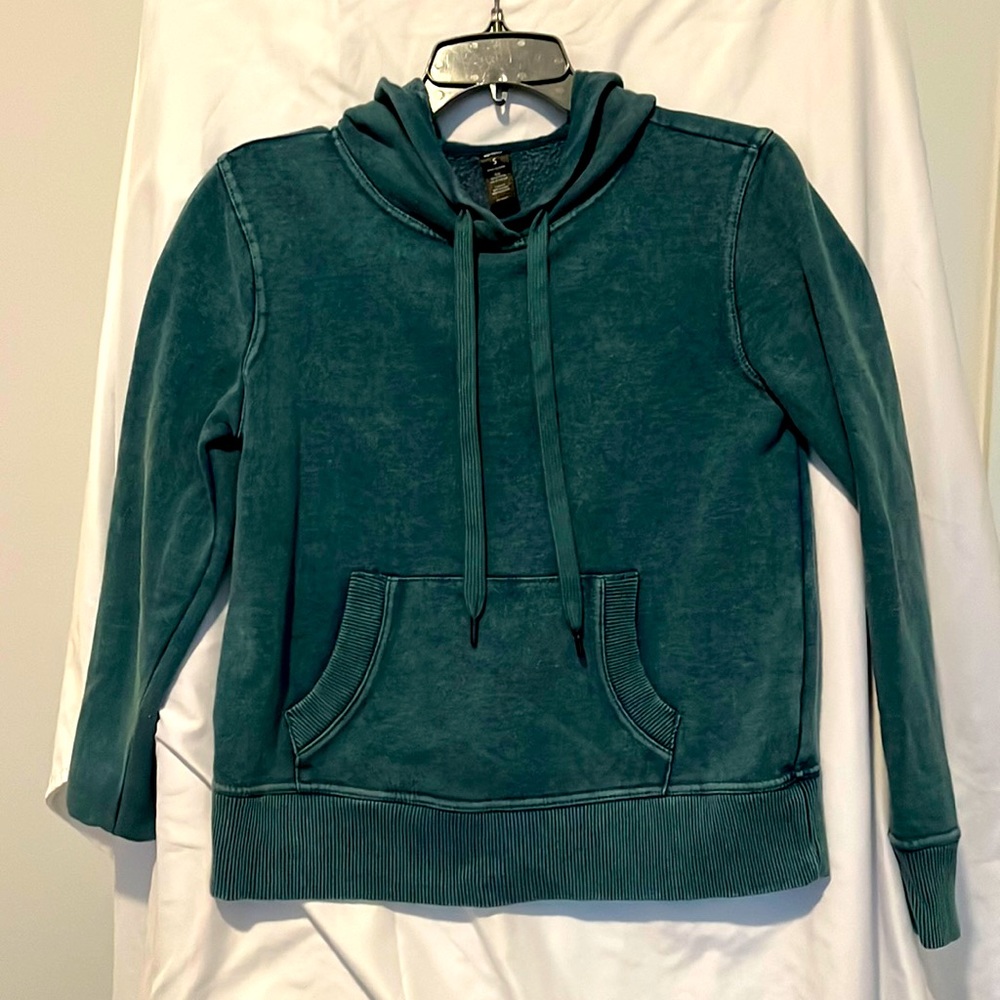 Very cozy dark teal sweatshirt